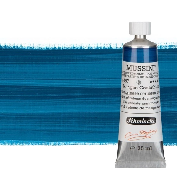 Schmincke Mussini Oil Paint Set of 4- red, yellow, blue and green. Oil paint. - Picture 12 of 13